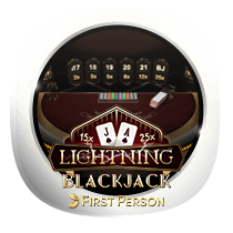 First Person Lightning Blackjack card-and-table